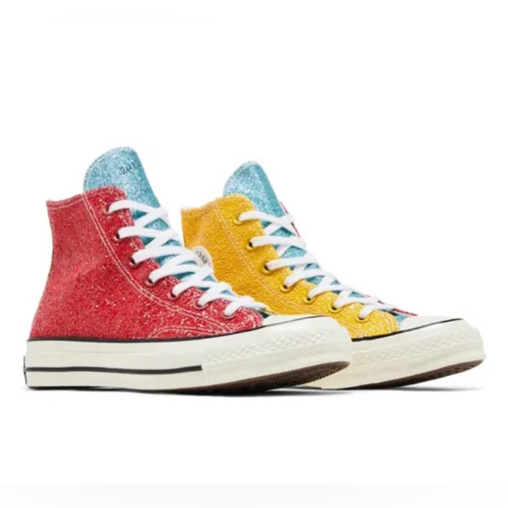 JW Anderson x Converse Glittered Multicolor Chuck Taylor High-Top Sneakers